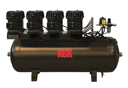 KGK Lydsvag kompressor 4 x 0,5 HK - 100 L