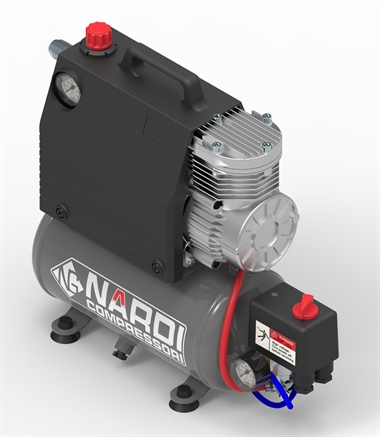 KGK Bærbar kompressor 0,5 HK - 5 L - Oliefri - 12/24 V