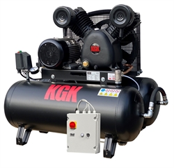 KGK Heavy Duty Kompressor 7,5 HK - 2 x 90 L - INKL. YD-START(Stjerne/trekant)