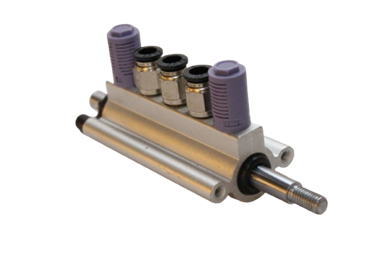 Ventilblok aluminium - lige tilslutning - 3 udtag